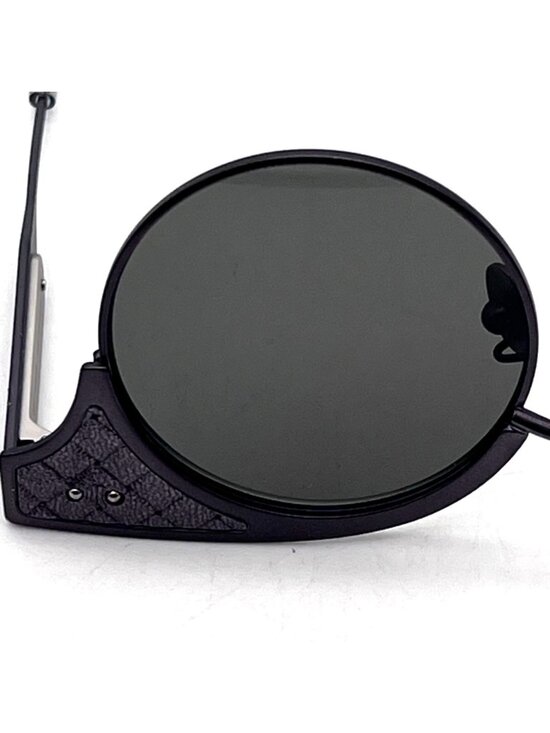 Bottega Veneta Sunglasses BV0113S 001 Charcoal Color Metal Cat Eye Frame & Lens